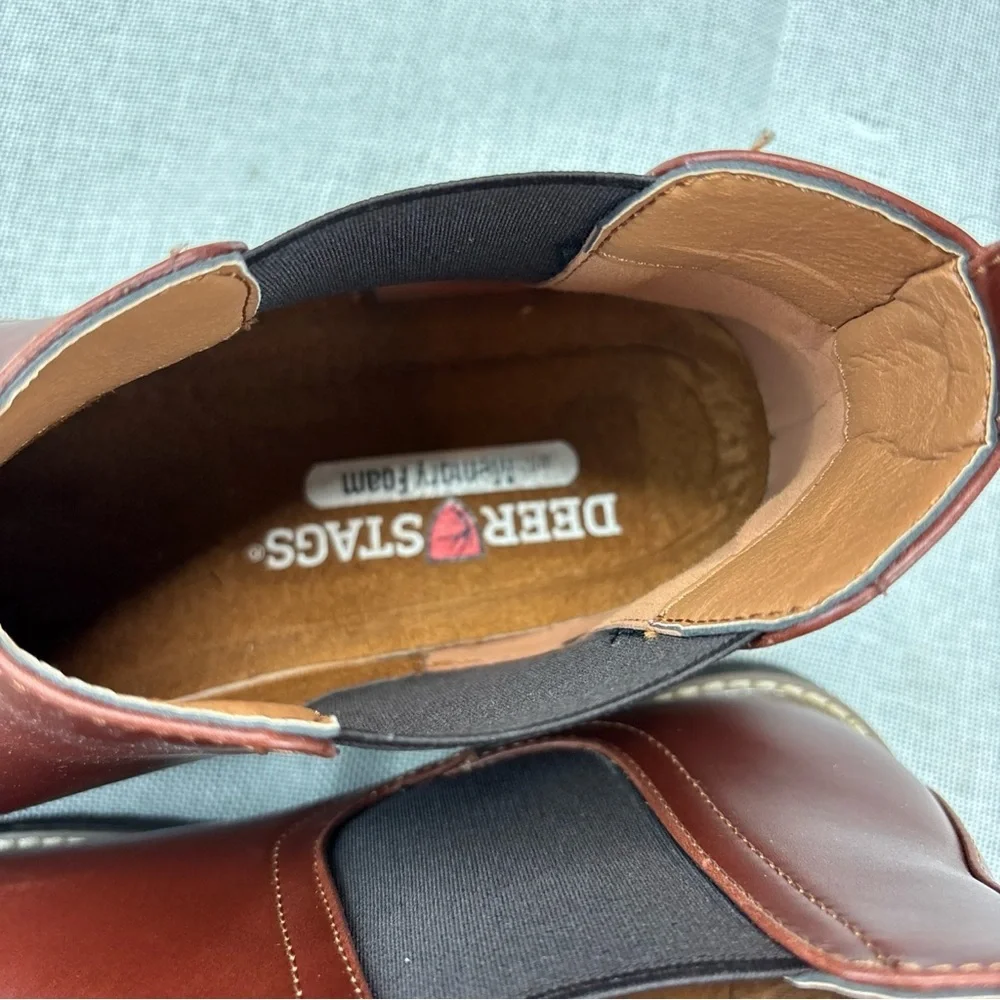 Deer Stags Men's Brown Leather Shoes Size 13M